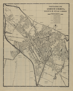 217347 Plattegrond van de gemeente Utrecht (en Elinkwijk). N.B. Op de achterzijde een alfabetische lijst van straten enz.